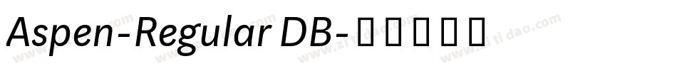 Aspen-Regular DB字体转换